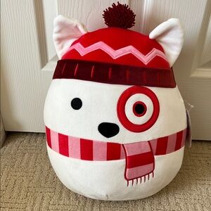 Target Squishmallow Red and White Plush with Hat